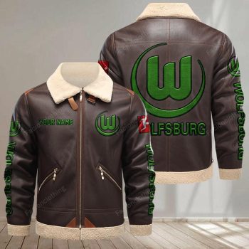 VfL Wolfsburg Leather Jacket - Brown
