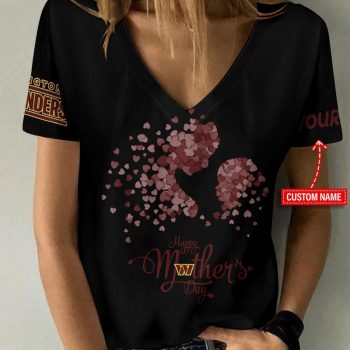 Washington Commanders Happy Mother's Day Summer Women V-neck T-shirt  VNT1482
