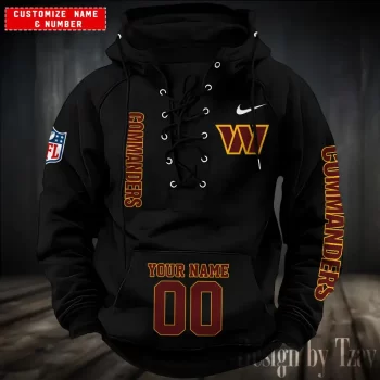 Washington Commanders Hooded Lace-up Vintage Hoodie RETRO1110