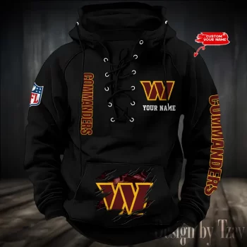 Washington Commanders Hooded Lace-up Vintage Hoodie RETRO1111
