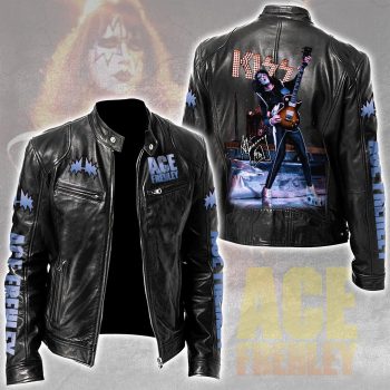 Ace Frehley x KISS Motorcycle Leather Jacket