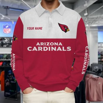 Arizona Cardinals Collar Sweatshirt Custom Name Gift For Fan