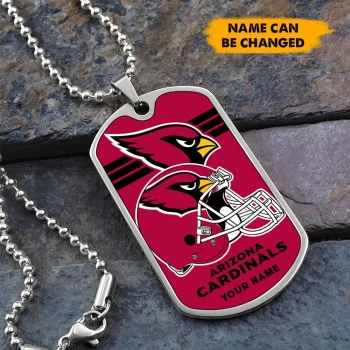 Arizona Cardinals Personalized Dog Tag Necklace