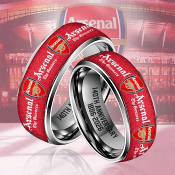Arsenal FC 140th Anniversary Custom Alloy Ring Laser Engraving Ring RNG1034