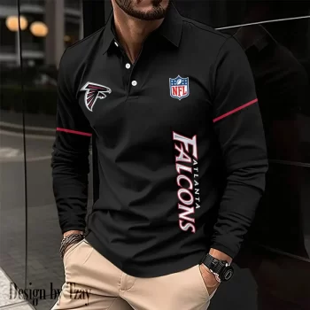 Atlanta Falcons Long Sleeve Polo Shirt