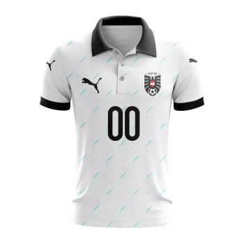 Austria National Football Team Personalized 2024 Away Polo Shirt