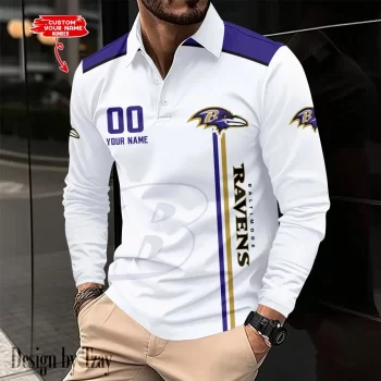 Baltimore Ravens Long Sleeve Polo Shirt