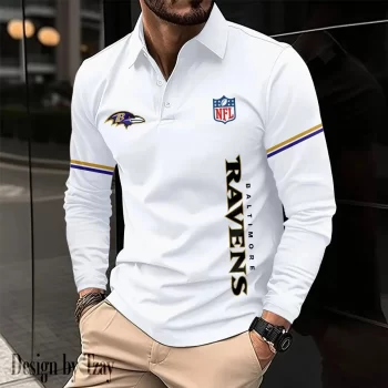 Baltimore Ravens Long Sleeve Polo Shirt