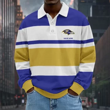 Baltimore Ravens NFL Collar Sweatshirt Custom Name Gift For Fan