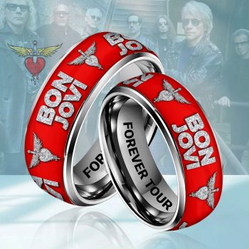 Bon Jovi Custom Alloy Ring Laser Engraving Ring RNG1060