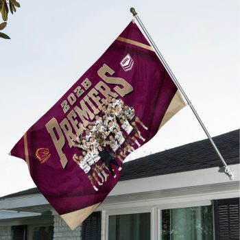 Brisbane Broncos 2025 Premiers 3D Double-side House Flag Outdoor Flag