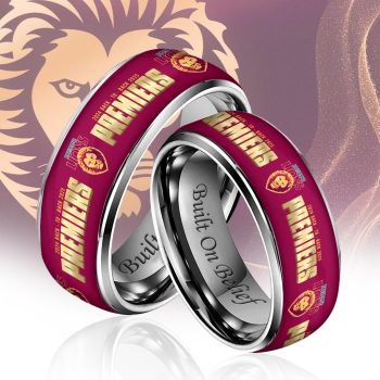 Brisbane Lions 2025 AFL Premiers Custom Alloy Ring Laser Engraving Ring RNG1087