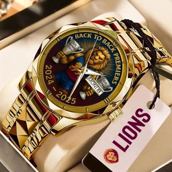 Brisbane Lions Back To Back Premiers 2024 2025 Alloy Luxury Quartz Watch GNW1400