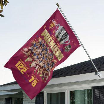 Brisbane Lions Premiers 2025 3D House Flag Outdoor Flag