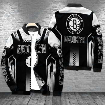 Brooklyn Nets Personalized Bomber Jacket BJA1497