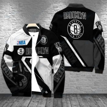 Brooklyn Nets Personalized Bomber Jacket BJA1498