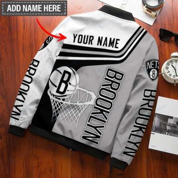 Brooklyn Nets Personalized Bomber Jacket BJA1500
