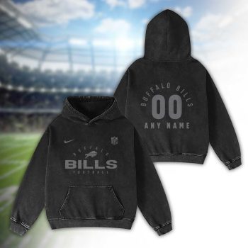 Buffalo Bills Football 2D Personalized Name/Number Washed Hoodie Vintage Hoodie