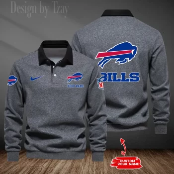 Buffalo Bills Long Sleeve Collar Sweatshirt