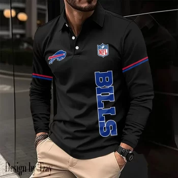 Buffalo Bills Long Sleeve Polo Shirt