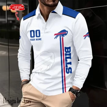 Buffalo Bills Long Sleeve Polo Shirt
