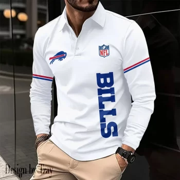 Buffalo Bills Long Sleeve Polo Shirt