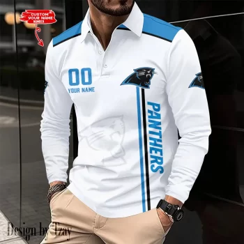 Carolina Panthers Long Sleeve Polo Shirt
