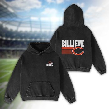 Chicago Bears BILLIEVE 2D Personalized Name/Number Washed Hoodie Vintage Hoodie