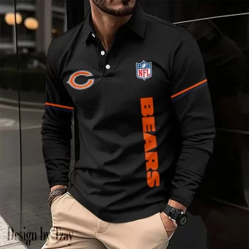 Chicago Bears Long Sleeve Polo Shirt