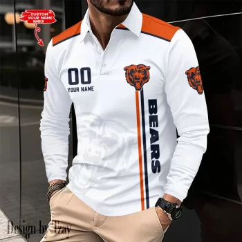 Chicago Bears Long Sleeve Polo Shirt