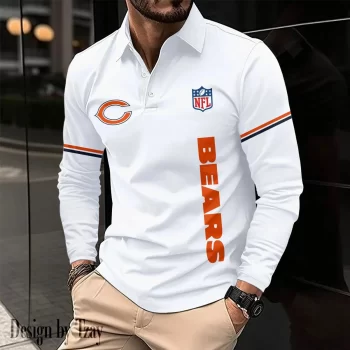 Chicago Bears Long Sleeve Polo Shirt