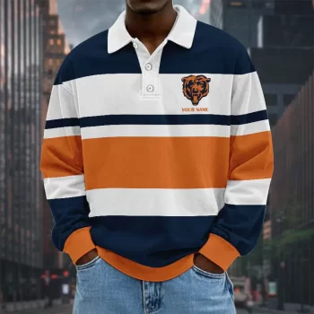 Chicago Bears NFL Collar Sweatshirt Custom Name Gift For Fan