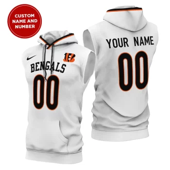 Cincinnati Bengals Custom Name/Number Sleeveless Hoodies Player Hoodie