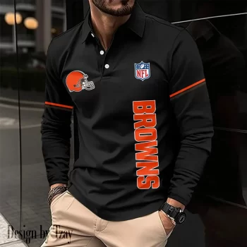 Cleveland Browns Long Sleeve Polo Shirt
