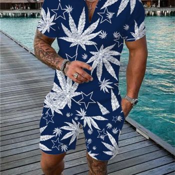 Dallas Cowboys Combo Zip Polo Shirt And Shorts For Men
