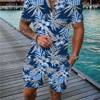 Dallas Cowboys Combo Zip Polo Shirt And Shorts For Men
