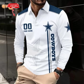 Dallas Cowboys Long Sleeve Polo Shirt