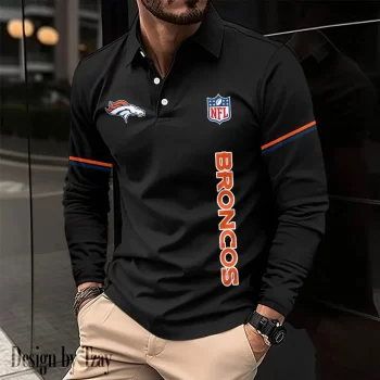 Denver Broncos Long Sleeve Polo Shirt