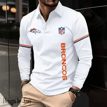 Denver Broncos Long Sleeve Polo Shirt