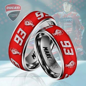 Ducati Lenovo Team x Marc Márquez Custom Alloy Ring Laser Engraving Ring RNG1122