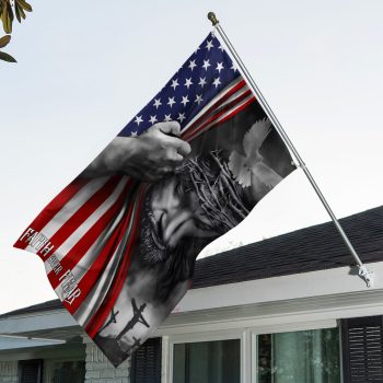 Faith Over Fear 3D Double-side House Flag Outdoor Flag