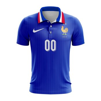 France National Football Team Personalized 2024 Home Polo Shirt