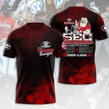 Georgia Bulldogs Football 2025 SEC Champions Unisex Performance T-Shirt CLO1010