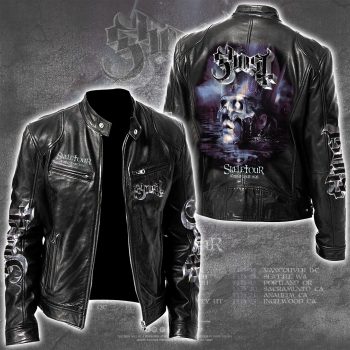 Ghost Band Motorcycle Leather Jacket