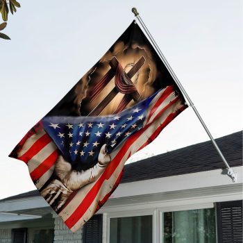 God Bless America 3D Double-side House Flag Outdoor Flag