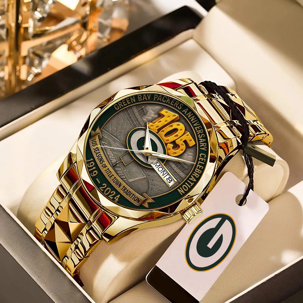 Green-Bay-Packers-Alloy-Luxury-Quartz-Watch-GNW1530 Green Bay Packers Alloy Luxury Quartz Watch GNW1530