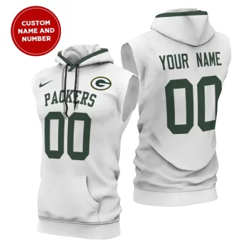 Green Bay Packers Custom Name/Number Sleeveless Hoodies Player Hoodie