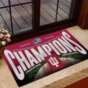 Indiana Hoosiers Football 2025 Big Ten Champions Doormat CLO1053