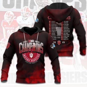 Indiana Hoosiers Football 2025 Big Ten Champions Unisex Performance Hoodie GCL1123