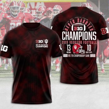 Indiana Hoosiers Football 2025 Big Ten Champions Unisex Performance T-Shirt CLO1003
